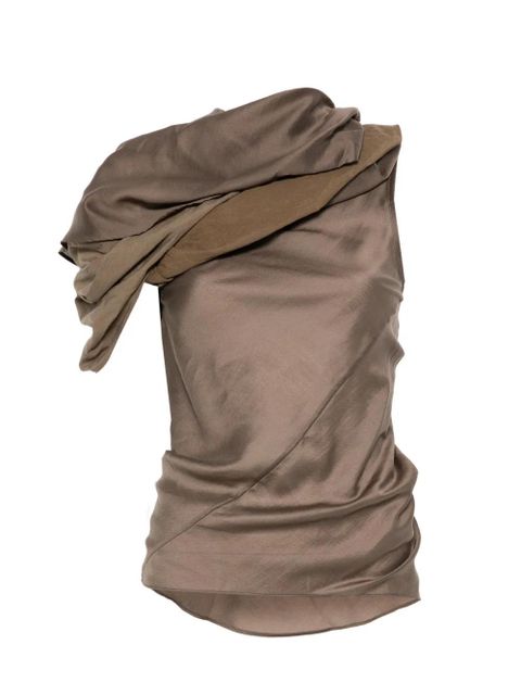 ENTIRE STUDIOS asymmetric-neck top - Brown - zdjęcie produktu nr 1