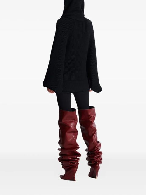 Balmain ribbed-knit hoodie - Black - zdjęcie produktu nr 2