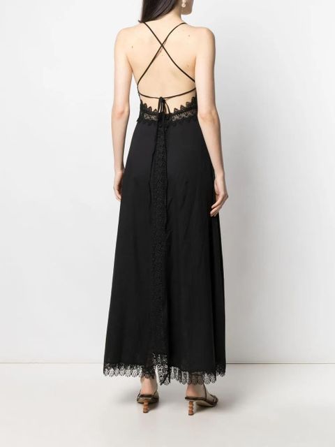Charo Ruiz Ibiza lace-trimmed maxi dress - Black