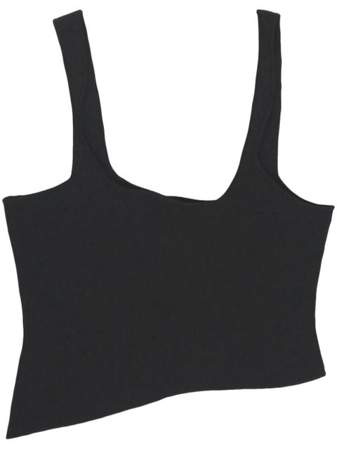Christopher Esber asymmetric ribbed-knit tank top - Black - zdjęcie produktu nr 1
