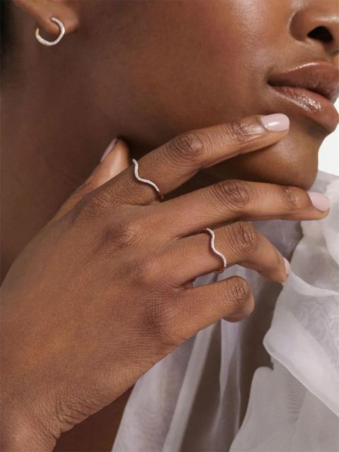 Monica Vinader Riva diamong stacking ring - Gold - zdjęcie produktu nr 2