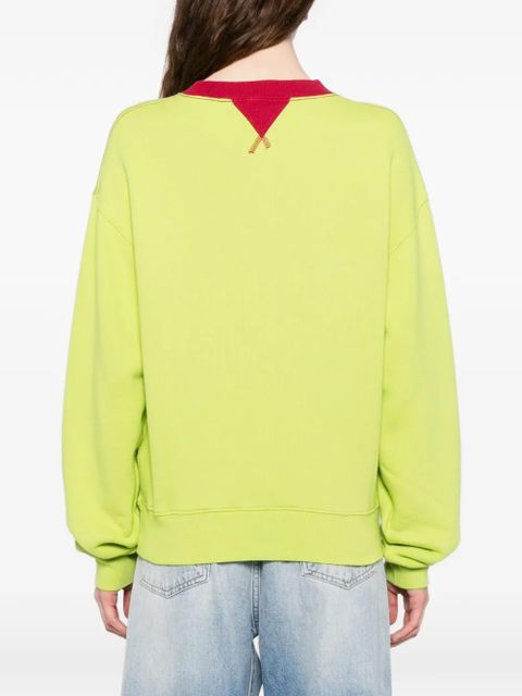 JW Anderson contrast-collar sweatshirt - Green