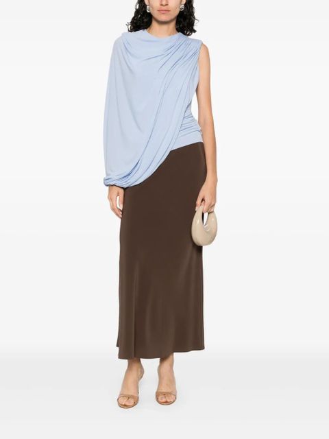 MANURÍ draped blouse - Blue