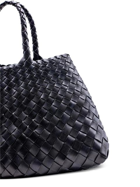 DRAGON DIFFUSION small Santa Croce woven tote bag - Black