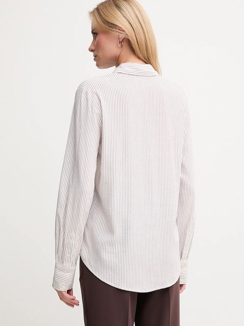 United Colors of Benetton koszula damska kolor biały regular z kołnierzykiem klasycznym 570QDQ0AL