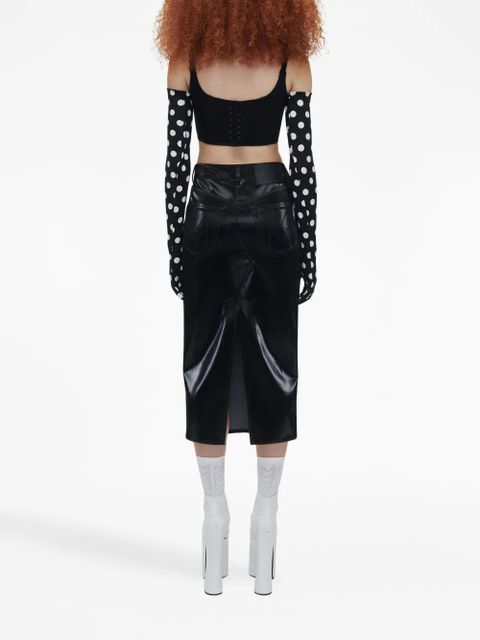 Marc Jacobs denim bustier top - Black