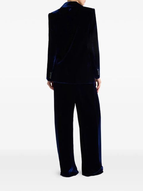 ETRO single-breasted velvet blazer - Blue