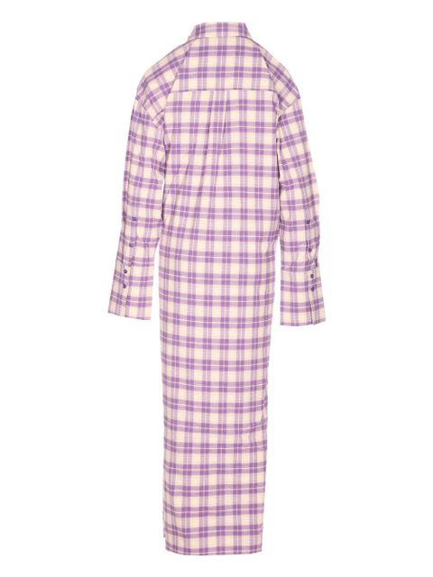 Essentiel Antwerp checked crystal-embellished midi dress - Purple