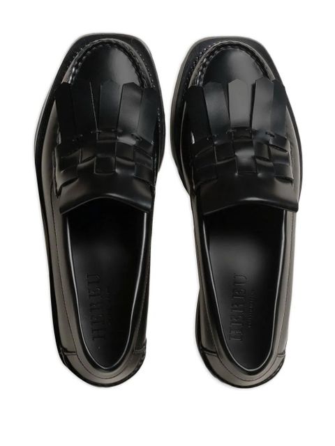 Hereu fringes leather loafers - Black