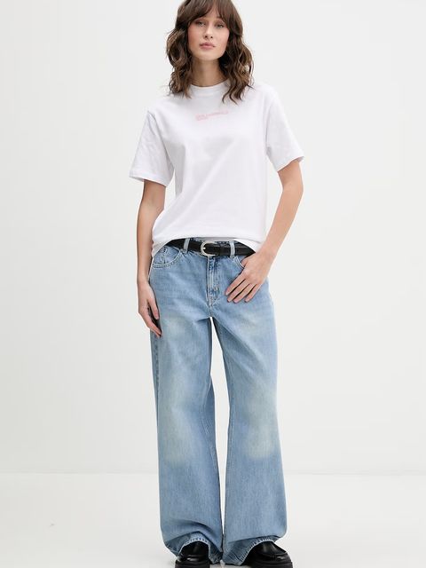 Karl Lagerfeld Jeans t-shirt damski bawełniany - zdjęcie produktu nr 1