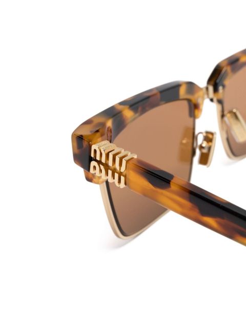 Miu Miu Eyewear MU10ZS rectangle-frame sunglasses - Brown - zdjęcie produktu nr 2