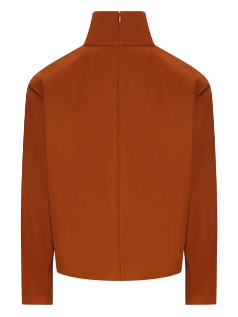 Saint Laurent turtleneck zip T-shirt - Brown