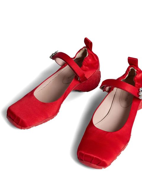 Simone Rocha crystal-embellishment pumps - Red - zdjęcie produktu nr 2