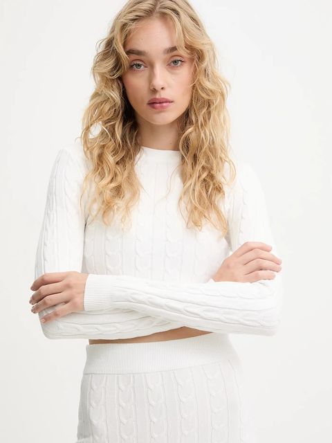 Answear.LAB sweter i spódnica damski kolor biały