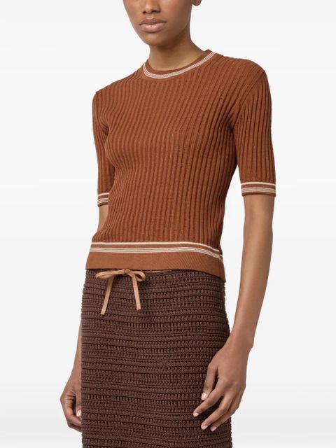 Tod's ribbed-knit top - Brown - zdjęcie produktu nr 2