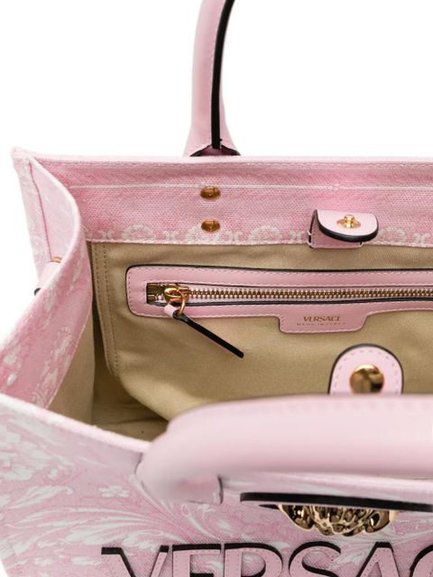 Versace small La Medusa printed tote bag - Pink