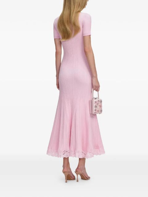 Self-Portrait lace midi dress - Pink