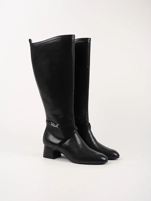 Karl Lagerfeld kozaki BONNIE damskie kolor czarny na słupku KL30375 - zdjęcie produktu nr 2