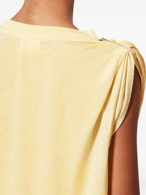 MARANT ÉTOILE Zelna draped T-shirt - Yellow