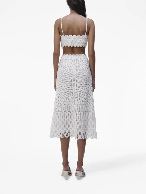 Simkhai high-waist A-line skirt - White