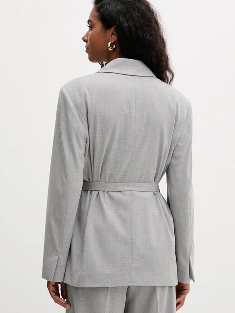 Marella marynarka Emme by Marella kolor szary niezapinana gładka 2525046151200 - zdjęcie produktu nr 2