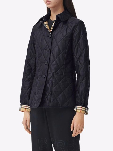 Burberry diamond-quilted thermoregulated jacket - Blue