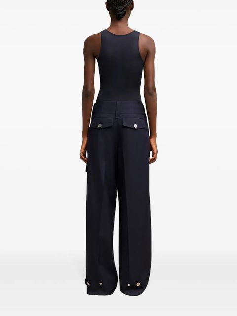 AMI Paris straight fit cargo trousers - Blue