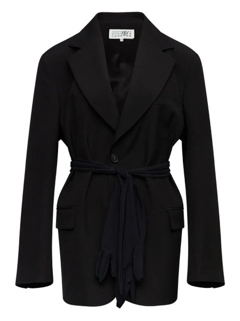 MM6 Maison Margiela tie detail jacket - Black - zdjęcie produktu nr 1