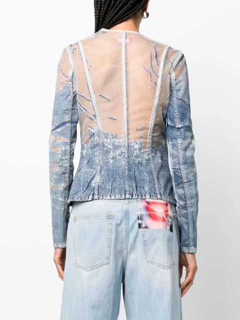 Diesel Milly denim fitted jacket - Blue