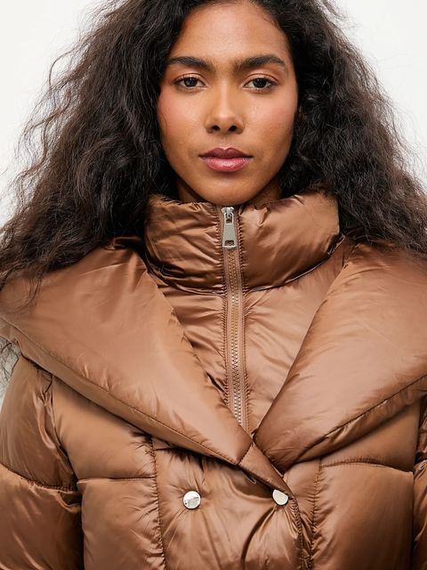 Answear.LAB kurtka kolor brązowy zimowa