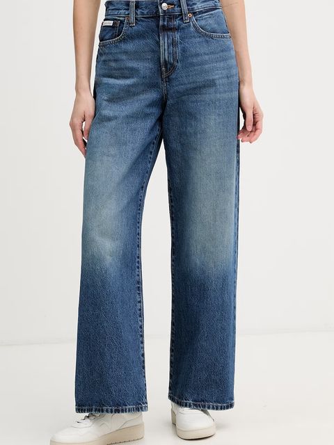 Calvin Klein Jeans jeansy wide leg damskie - zdjęcie produktu nr 1