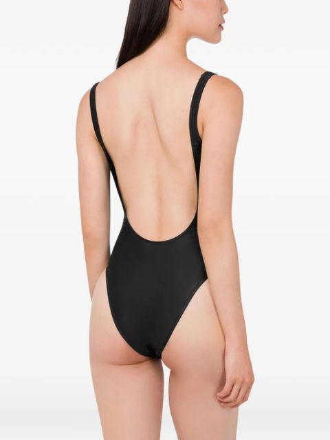 Moschino goose-print swimsuit - Black