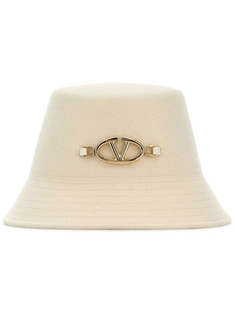 Valentino Garavani Vlogo-appliqué bucket hat - Neutrals - zdjęcie produktu nr 1