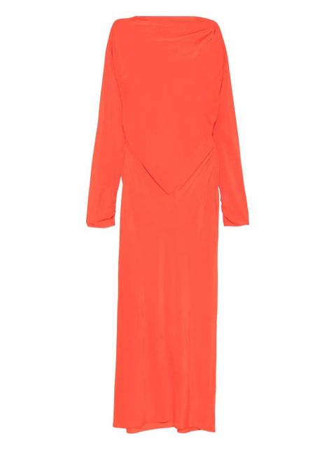 SIR. Fresca gathered midi dress - Orange - zdjęcie produktu nr 1