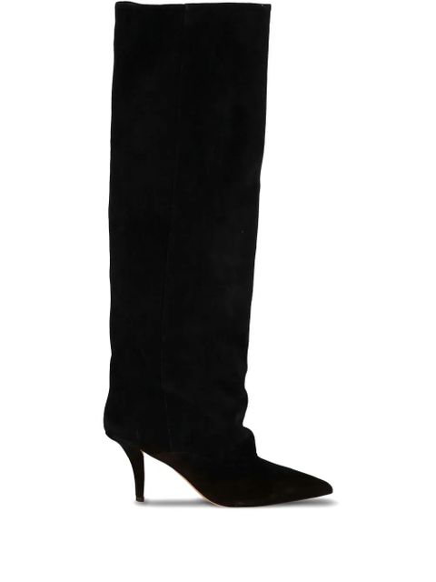 Paris Texas 75mm Ines suede boots - Black - zdjęcie produktu nr 1