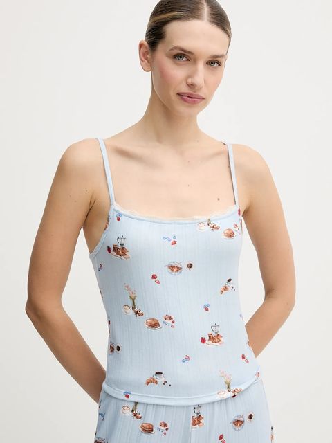 Abercrombie & Fitch top piżamowy damska kolor niebieski KI146-5104-111