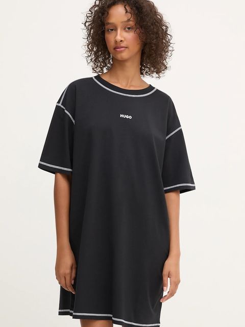 HUGO koszulka nocna damska kolor czarny 50544130