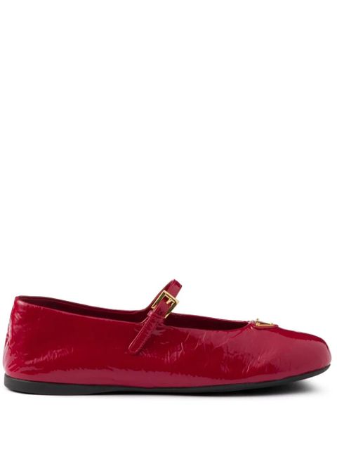 Prada leather ballerina shoes - Red - zdjęcie produktu nr 1