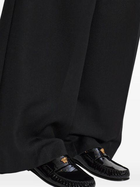 Versace medusa-detail loafers - Black