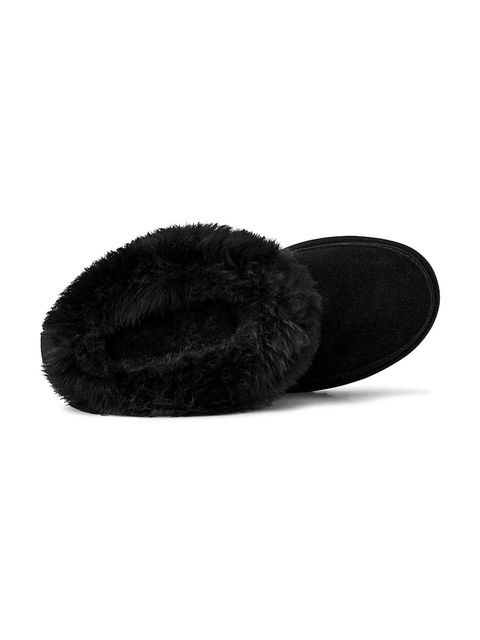 UGG śniegowce zamszowe Classic Ultra Mini Chalet kolor czarny 1173832.BLK