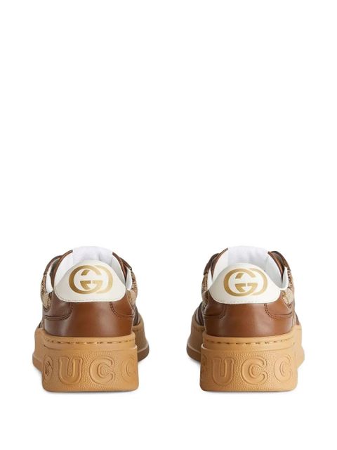 Gucci GG embossed low-top sneakers - Brown