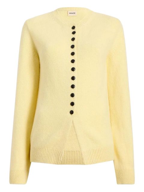 KHAITE Josette button cardigan - Yellow - zdjęcie produktu nr 1