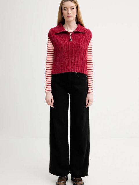 Marc O'Polo kamizelka z dodatkiem wełny damska kolor czerwony 5000007565 - zdjęcie produktu nr 2