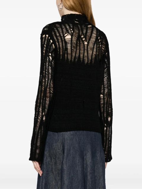 Chloé mock-neck gradient-effect jumper - Black