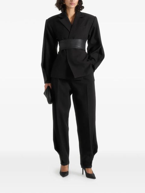 Manière De Voir Marie twist sleeve belted blazer - Black - zdjęcie produktu nr 2