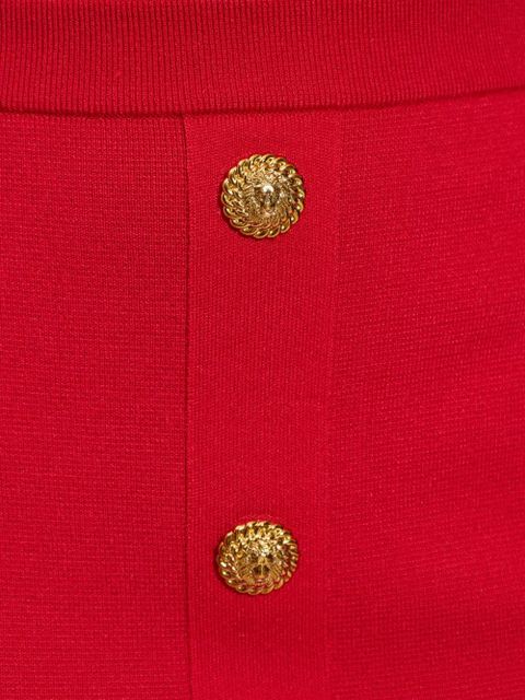 Balmain button mini skirt - Red