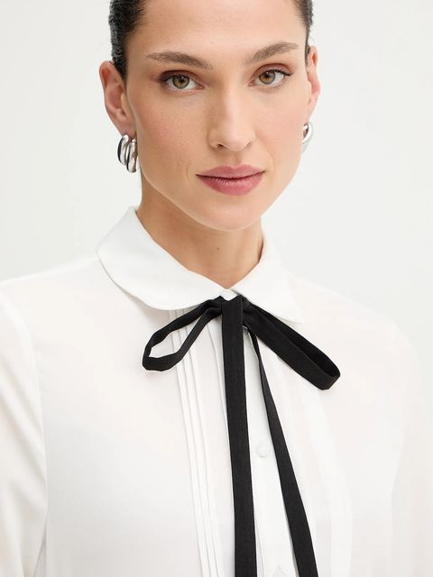 Morgan koszula damska kolor biały regular z kołnierzykiem klasycznym CLOTER