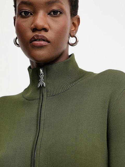 Patrizia Pepe sweter damski kolor zielony z półgolfem 8K0323 K274