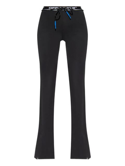 Off-White drawstring split-hem trousers - Black - zdjęcie produktu nr 1