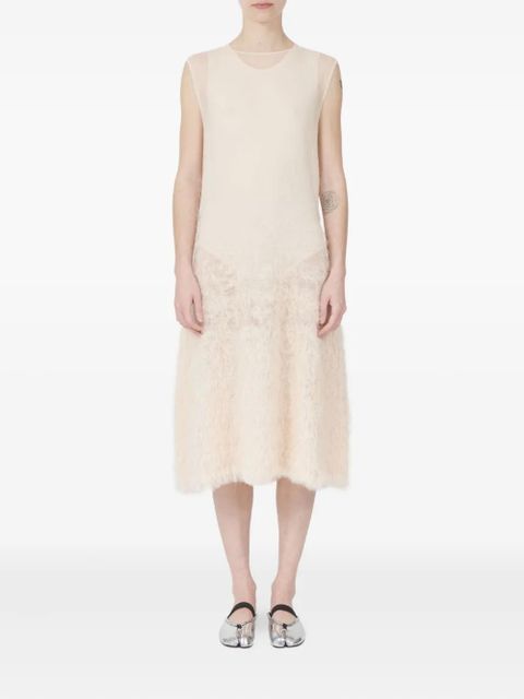 Maison Margiela sleeveless textured midi dress - Neutrals - zdjęcie produktu nr 2